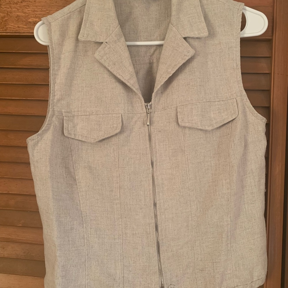 Linen vest top